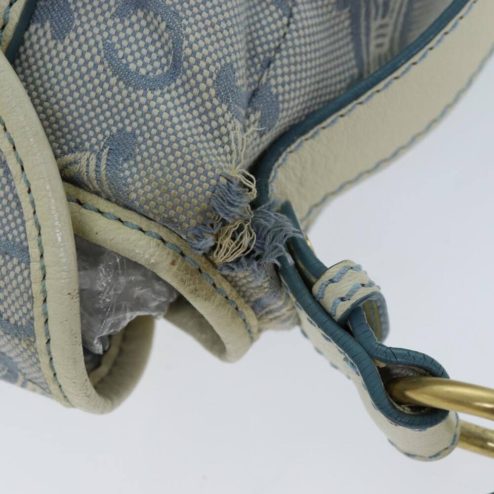 Celine C Macadam Canvas Shoulder Bag Light Blue - image 7